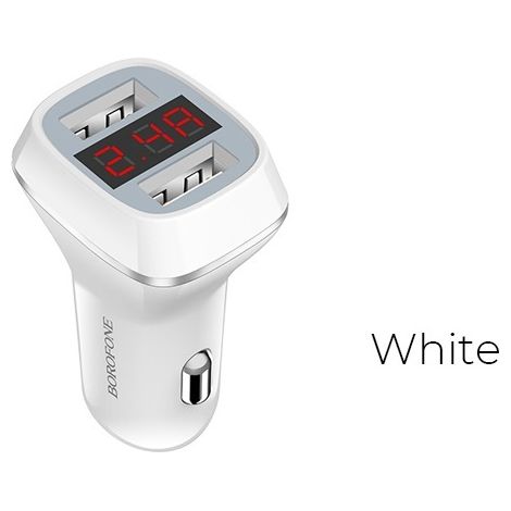 Chargeur de voiture - BOROFONE - BZ3 Joyroad - Double port - Blanc - Universel (1/3)