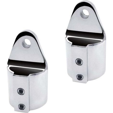 2 PCS Caps Tube Bimini Top, Œillet de Fixation en Acier Inoxydable 316, Diamètre Intérieur 7/8" (1/4)