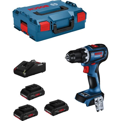 Taladro - Atornillador inalámbrico BOSCH GSR 18V-90 C Profesional + 3 baterías ProCORE 4.0Ah 18V + cargador en L-BOXX 0615A5002R (1/5)