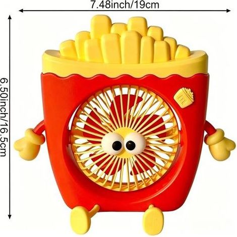 Ventilatore portatile con 3 velocità – Utilizzo versatile (a mano o da tavolo) – Flusso d'aria regolabile – Mini e leggero – Ricaricabile – Ideale per ufficio, stadio, campeggio, camera da letto e fes (1/3)