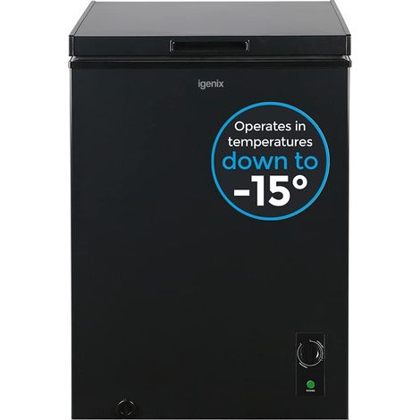 Igenix Freestanding Chest Freezer, 99 Litre, Black - IG100B