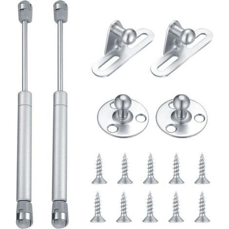 Set of 2 gas springs, 60 N pneumatic furniture struts, pistons for kitchen doors, gas piston for doors, cabinet hinge, damper arm for furniture hinge (1/5)
