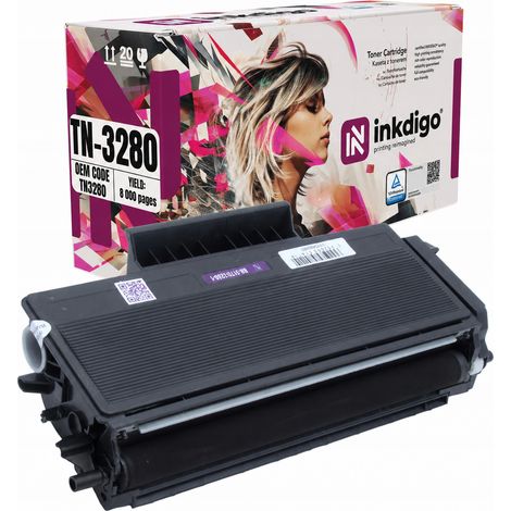 Inkdigo Toner TN3280, kompatibel mit Brother DCP-8070D, HL-5340 und MFC-8370DN, TÜV-zertifiziert (1/5)