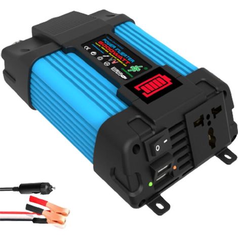 Convertisseur 300W 12V 220V Convertisseur de Tension USB Power Inverter DC12V-AC220V 300W, Onduleur Transformateur Prise Electrique (1/5)