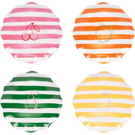 Table Passion - Set de 4 assiettes à dessert Tutti Frutti 20 cm