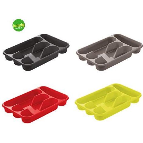 Porta posate 4 posti Veca rettangolare plastica colori assortiti