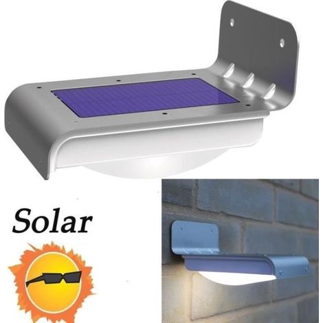 Lampe Solaire 16 LED Eclairage Extérieur Jardin avec Détecteur de Mouvement (1/4)