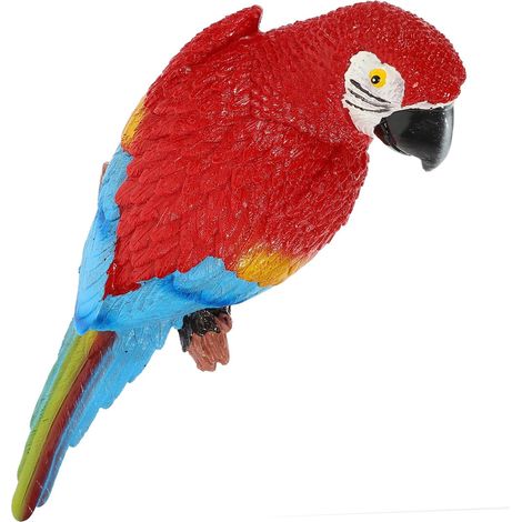 Lebensechter Gartenbaum Anhänger Papagei aus Kunstharz in