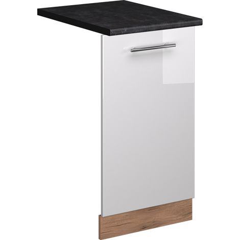 Pannello frontale della lavastoviglie Fame-Line, Bianco lucido, 45 cm , PL Antracite, Vicco