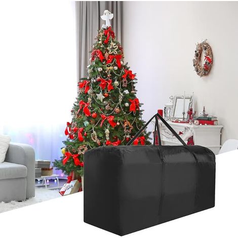 Sac de sapin de Noël robuste avec porte-étiquette et double poignée