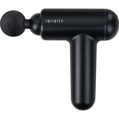 Pistolet de massage rechargeable, 4 têtes, 6 vitesses, noir