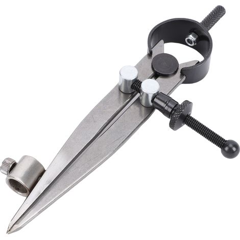 Compas à ressort réglable et verrouillable en cuir avec porte-stylo pour le travail du bois et des métaux (1/5)