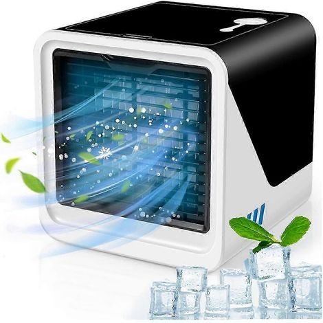 Climatiseur portable à 3 vitesses de ventilation, mini ventilateur rafraîchissant par évaporation personnel, éclairage LED 7 couleurs JN (1/5)