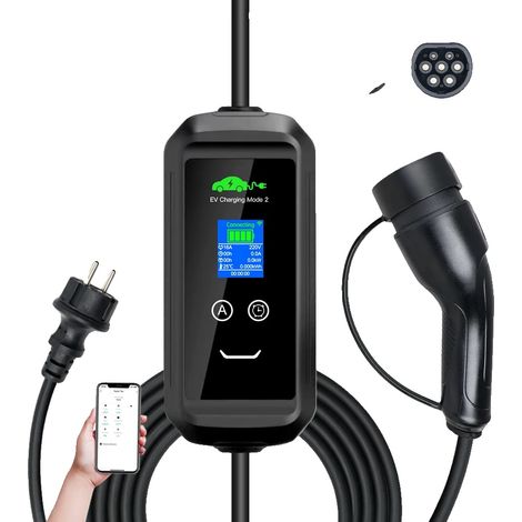 Chargeur EV, Courant Ajustable, Évaluations de Sécurité Améliorées, 16A 1P 3.6kw Type2 (1/2)
