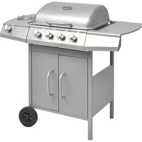 Furniture Limited - Barbecue à gaz 4 + 1 zone de cuisson Argenté (1/5)