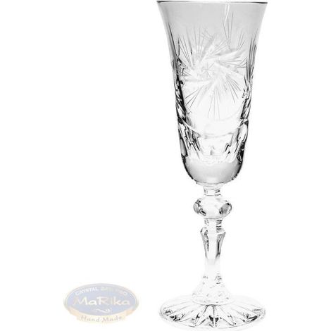MaRika Crystal Bicchieri da Champagne con Macinino, 150 ml, 6 pezzi.