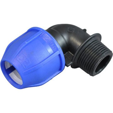 Gomito di raccordo a compressione 90 r/maschio 25x3/4