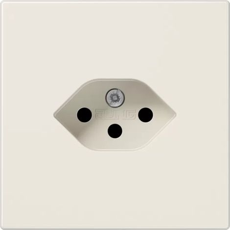 Jung Einfach-Steckdose, Schweizer Norm, Typ 13, Duroplast, Serie LS, weiß LS 1520-13 SEV (1/2)
