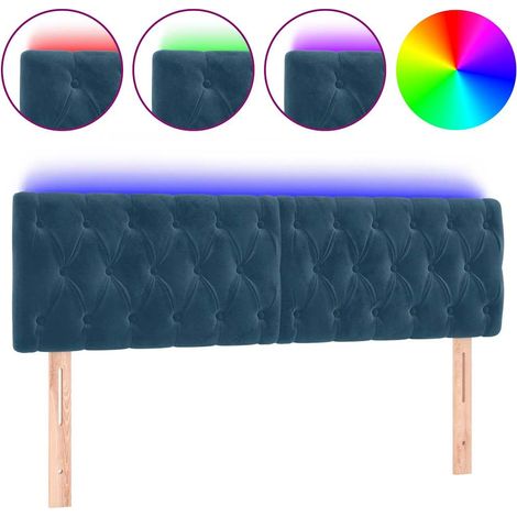 Maison Exclusive - Cabecero con LED de terciopelo marrón oscuro 1 (1/5)