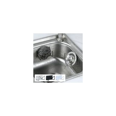 Set mit 2 Edelstahl-Schwammhaltern für Küche, Wäscheabtropfgestell, selbstklebendes Spülbeckenregal, Shigo Küchenzubehör, Aufbewahrung und Gadgets - Crezuo (1/5)