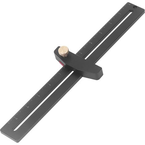 Règle à tracer pour menuiserie en alliage d'aluminium pour tracé ligne traçage mesure positionnement (1/5)