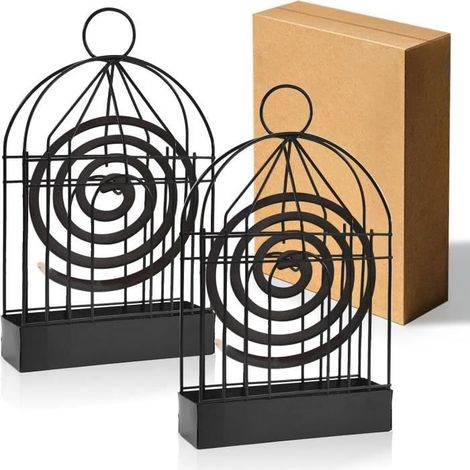 2 Pièces Support Spirale Anti Moustique, Support Bobine Anti Moustique en Métal, Support de Bobine Anti-Moustique Conception (1/4)