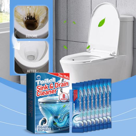 Pipeline Cleaning Powder for Kitchen and Bathroom Drainage Pipes - Odor-Eliminating and Cleaning Powder (8 pieces) (1/5)