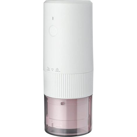 Moulin à café électrique avec meules coniques, réglages précis et réglables, portable (blanc) (1/4)