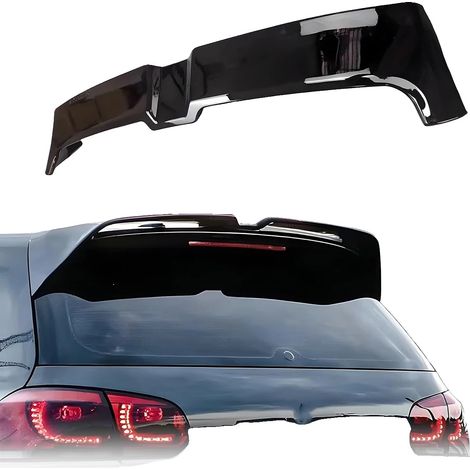 Spoiler trasero, material resistente, fácil instalación, negro. (1/2)