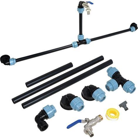 GENERIC-Ibc Kit De Connexion Adaptateur Ibc Pour 2 Réservoirs Ibc Côte À Côte Et Réservoirs De Pluie Avec Col De Cygne 3/4\ (1/5)