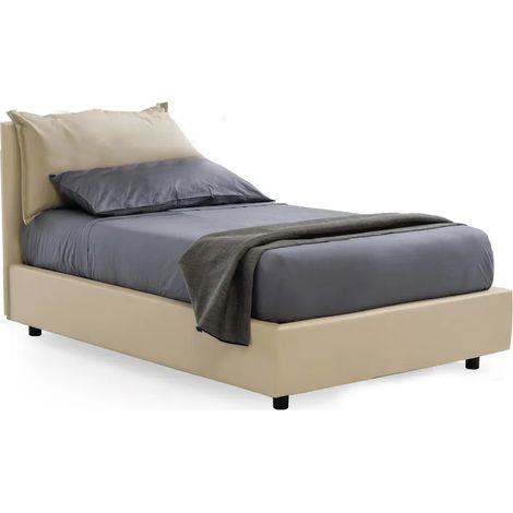Letto contenitore parzialmente sfoderabile Atla