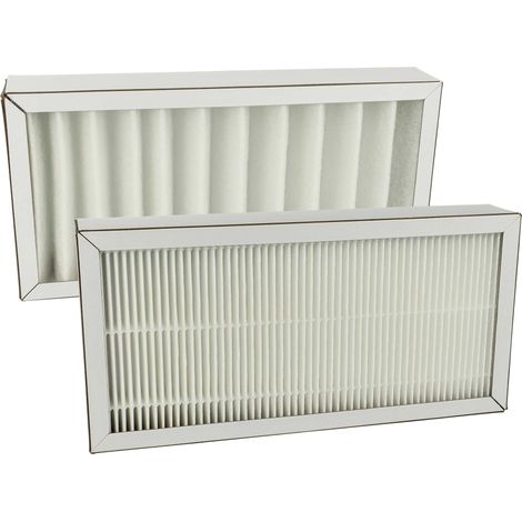 vhbw Set filtros reemplaza Pluggit ARFG4F7-150 para unidad ventilación - G4 / F7 2 uds., blanco