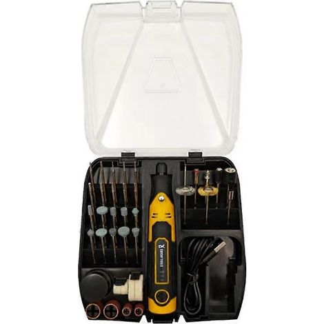 Kit de mini-meuleuse sans fil, stylo de gravure en résine imprimée en 3D, ponceuse rotative électrique pour perçage, ponçage et polissage. (1/5)