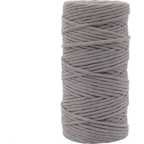Corde Macramé - Gris Foncé - 3 mm x 100 m - 100% coton (1/5)