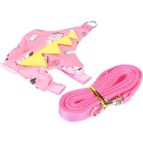 Harnais pour furet, laisse ajustable, doux et confortable, harnais mignon pour cochon d'Inde avec anneau en D pour petits animaux, petite vache (1/5)