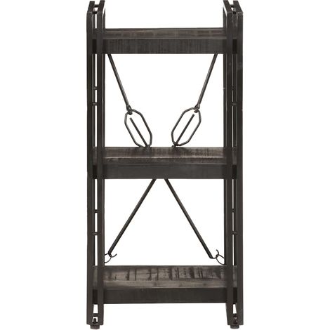 Maison Exclusive - Bücherregal 3 Fächer Schwarz 40x30x80 cm Mango (1/5)