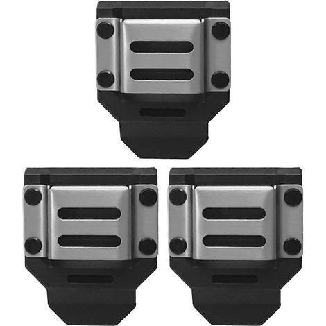 Porte-perceuse robuste et résistant, clip ceinture, fixation rapide, profil bas, solution d'organisation d'atelier, lot de 3 (1/5)