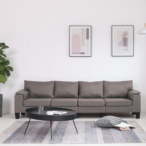 vidaXL Canapé Taupe 5 places tissu (1/5)
