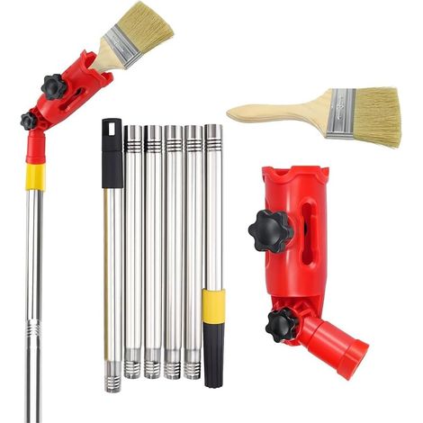Kit de Rallonge de Pinceau Multi-Angle pour Outil de Peinture Portatif, Support de Fixation Adapté au Plafond et à la Fenêtre (1/5)