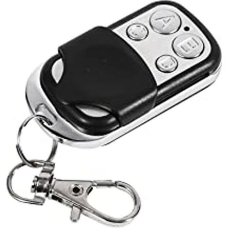 Porte-Clés Universel - STRAßE TECH - Télécommande Garage - Noir et Argent - Universel - 1 Unité