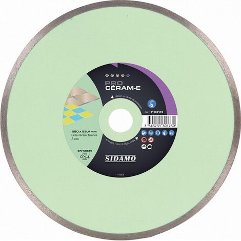 Diamanttrennscheibe SIDAMO Pro Ceram-E - Ø 250 x 25.4 x 8 mm - 11130173