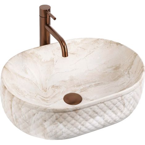 Aufsatzwaschbecken Rea Oktawia Kallisto Beige (1/5)