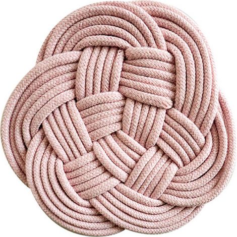 Napperons résistants à la chaleur en corde de coton,-rose cerise