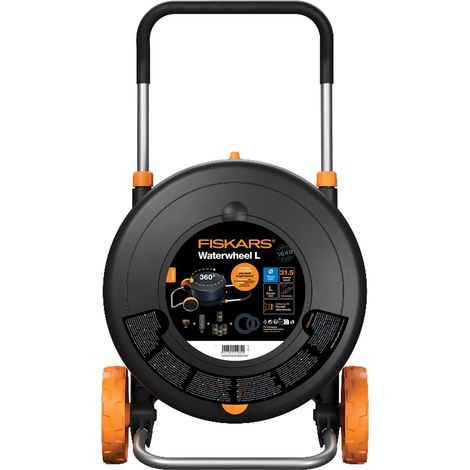 Fiskars Comfort L Gartenschlauch auf einer Schlauchtrommel - Wagen auf Rädern 30 m 13 mm (1/5)