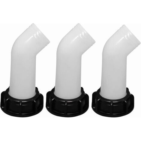 Lot de 3 becs de vidange avec écrou pour réservoir d'eau IBC 1000 L, connecteur de valve, rallonge de tuyau, adaptateur IBC, bec de robinet de réservoir d'eau pour connecteur de robinet de rése (1/5)