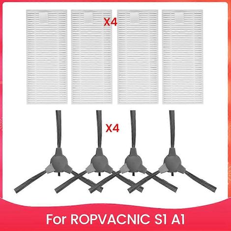 Filtre pour aspirateur brosse pour aspirateur Filtre de brosse pour aspirateur filtre de ROPVACNIC S1 A1 Robot Aspirateur Accessoires Side Brosse HEPA Filtres (1/5)