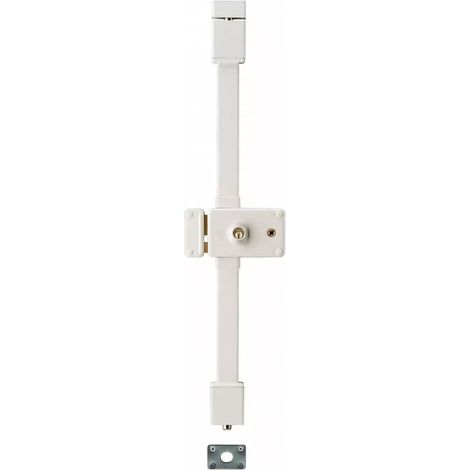 THIRARD - Serrure en applique Horga à fouillot pour porte d'entrée, gauche, 3 pts, cylindre HG5 Ø23mm, axe 55mm, blanc, 4 clés - THIRARD