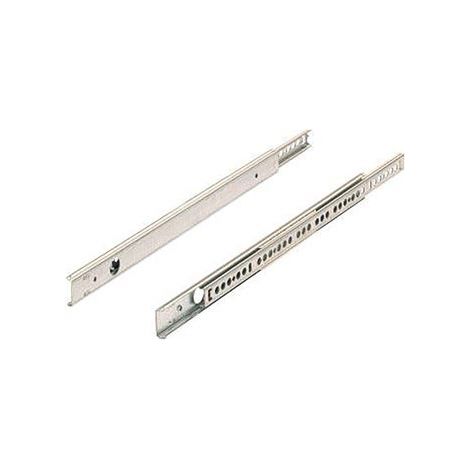 Par de guías de bolas HETTICH KA 1730 - Ranura 17 mm - L.380 mm - Acero galvanizado - Para cajones de 250 a 390 mm - 71836