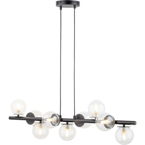 Suspension noire moderne AVOLA 9 globes verre G9 Sigma (1/2)