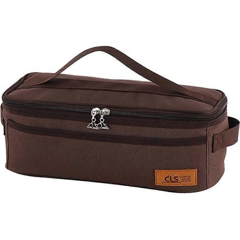 Sac de rangement pour couverts, idéal pour le camping, les voyages et les pique-niques. Étui pour baguettes, cuillères et barbecue. (1/5)